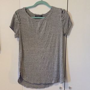 💰Top X by Gottex gray shirt laced shoulder